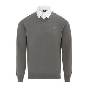 Giorgio Mens Knitted V Neck Sweater / Slate
